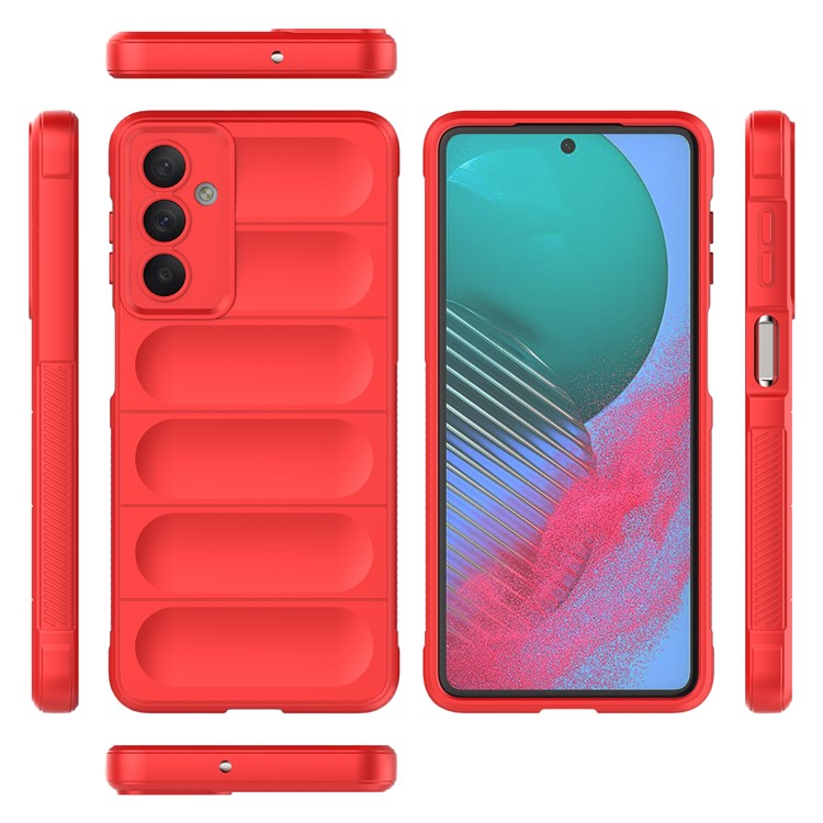 For Samsung Galaxy M54 5G / F54 5G Rugged Drop-proof Phone Case Soft TPU Smartphone Cover - Red