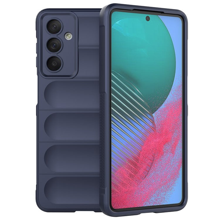 For Samsung Galaxy M54 5G / F54 5G Rugged Drop-proof Phone Case Soft TPU Smartphone Cover - Dark Blue