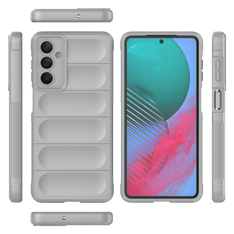 For Samsung Galaxy M54 5G / F54 5G Rugged Drop-proof Phone Case Soft TPU Smartphone Cover - Light Grey