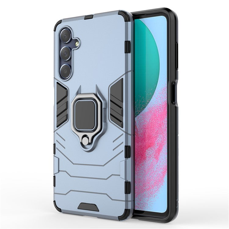 For Samsung Galaxy M54 5G / F54 5G Protective Case with Kickstand Soft TPU Hard PC Rugged Phone Cover - Blue