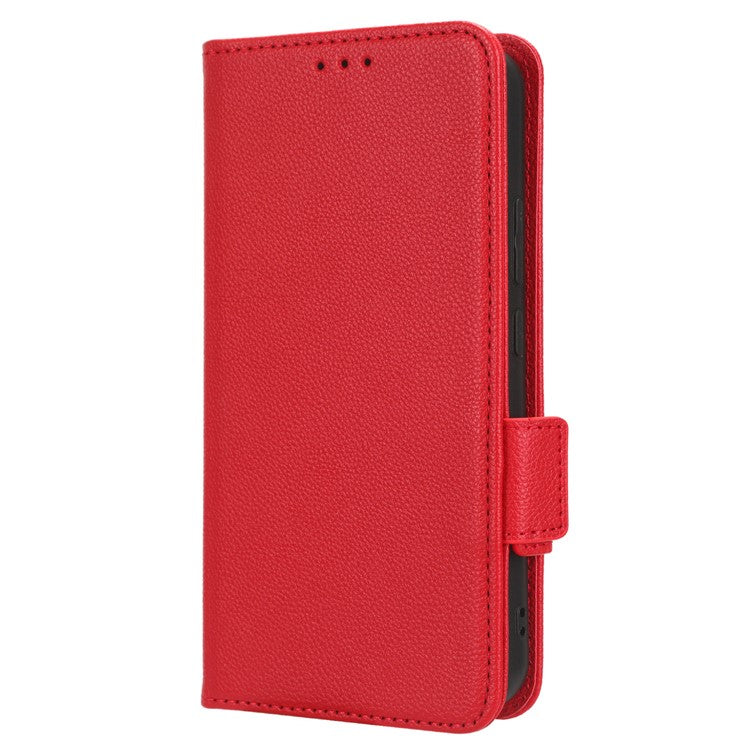 For Samsung Galaxy M54 5G / F54 5G PU Leather Wallet Anti-scratch Phone Case Litchi Texture Flip Stand Cover - Red