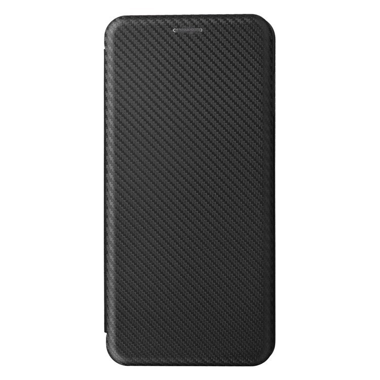 For Samsung Galaxy M54 5G / F54 5G PU Leather Carbon Fiber Texture Phone Case Stand Card Slot Magnetic Cover - Black