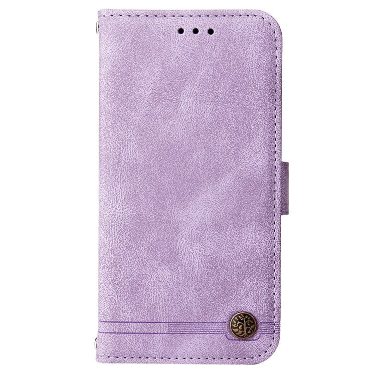 For Samsung Galaxy M54 5G / F54 5G Leather Wallet Cases Skin Touch Phone Cover Stand with Strap - Purple