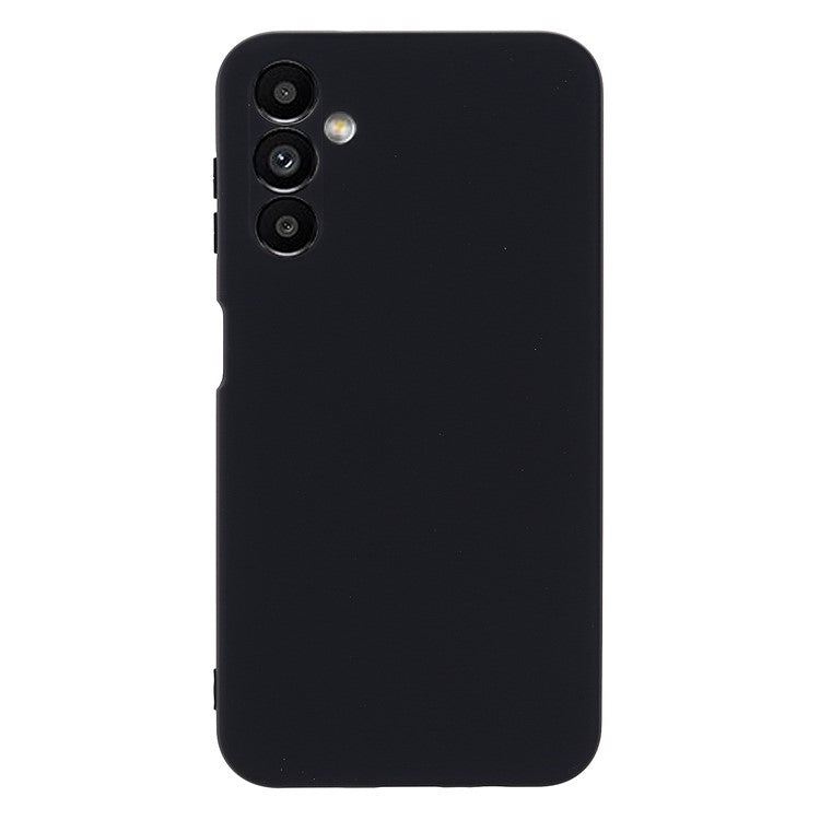 For Samsung Galaxy M54 5G / F54 5G Liquid Silicone Back Cover Drop-proof Mobile Phone Case with Soft Lining - Black
