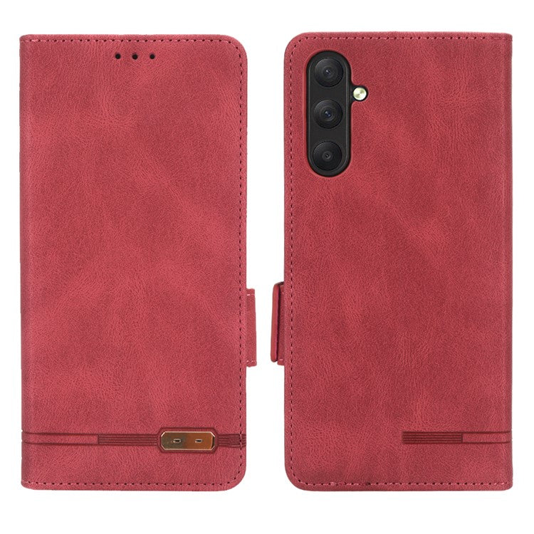 For Samsung Galaxy M54 5G / F54 5G Wallet Phone Case Hardware Decor PU Leather Cover with Stand - Rose