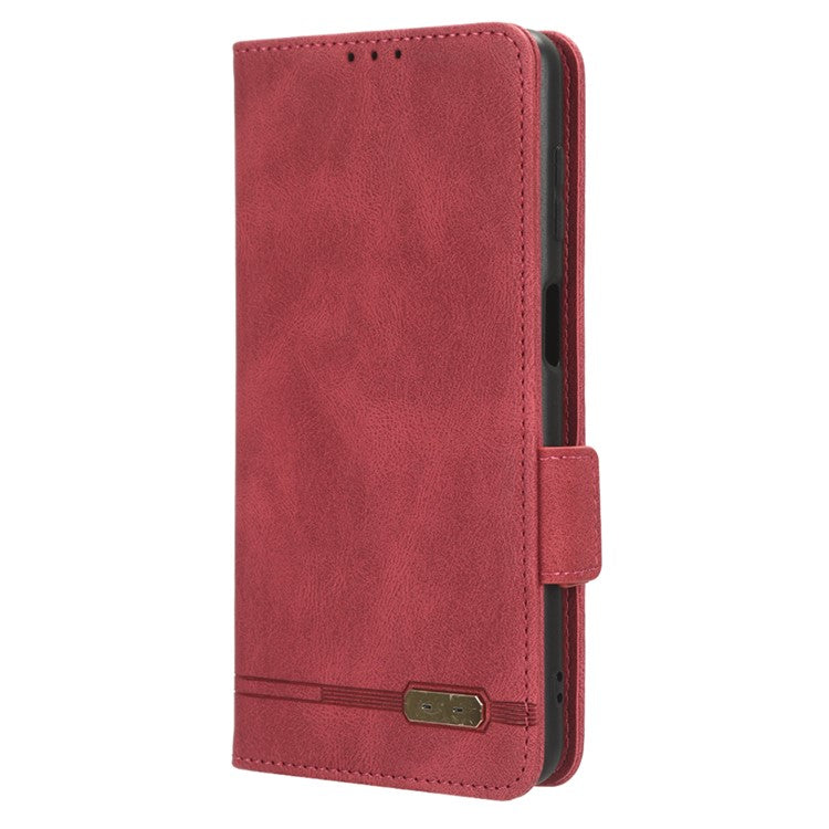 For Samsung Galaxy M54 5G / F54 5G Wallet Phone Case Hardware Decor PU Leather Cover with Stand - Rose