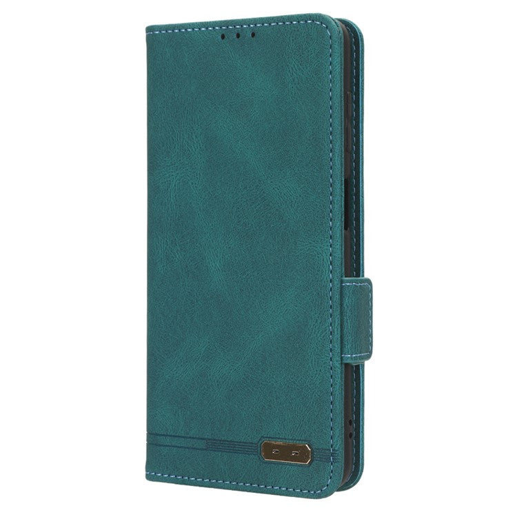 For Samsung Galaxy M54 5G / F54 5G Wallet Phone Case Hardware Decor PU Leather Cover with Stand - Blue