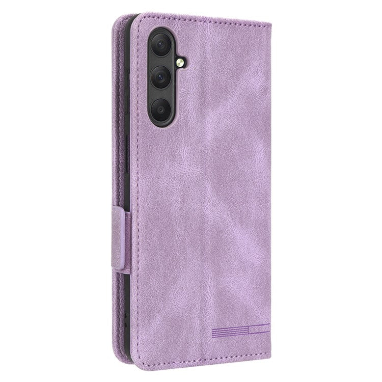 For Samsung Galaxy M54 5G / F54 5G Wallet Phone Case Hardware Decor PU Leather Cover with Stand - Purple