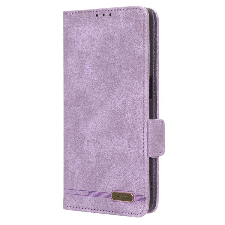 For Samsung Galaxy M54 5G / F54 5G Wallet Phone Case Hardware Decor PU Leather Cover with Stand - Purple