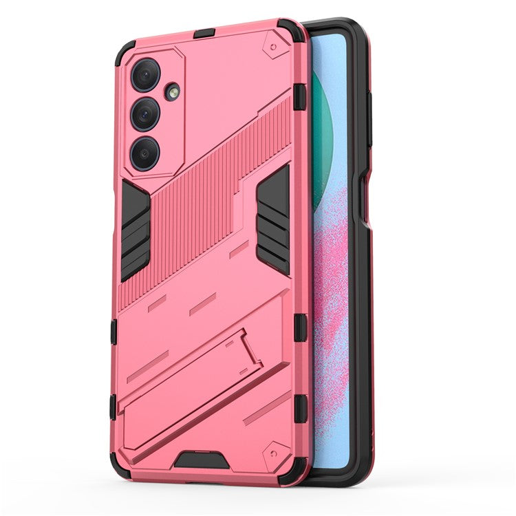 For Samsung Galaxy M54 5G / F54 5G Shockproof Back Cover Hard PC + Flexible TPU Phone Case with Kickstand - Rose