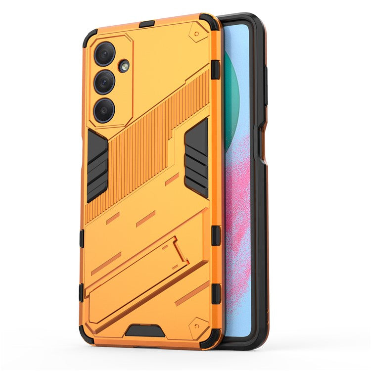 For Samsung Galaxy M54 5G / F54 5G Shockproof Back Cover Hard PC + Flexible TPU Phone Case with Kickstand - Orange