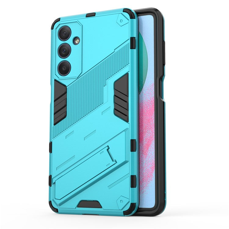 For Samsung Galaxy M54 5G / F54 5G Shockproof Back Cover Hard PC + Flexible TPU Phone Case with Kickstand - Baby Blue