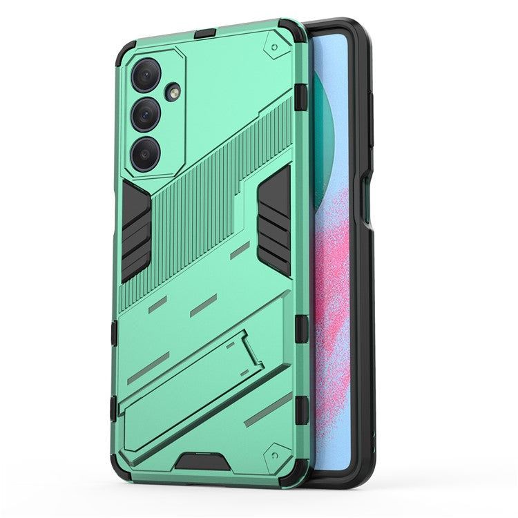 For Samsung Galaxy M54 5G / F54 5G Shockproof Back Cover Hard PC + Flexible TPU Phone Case with Kickstand - Green