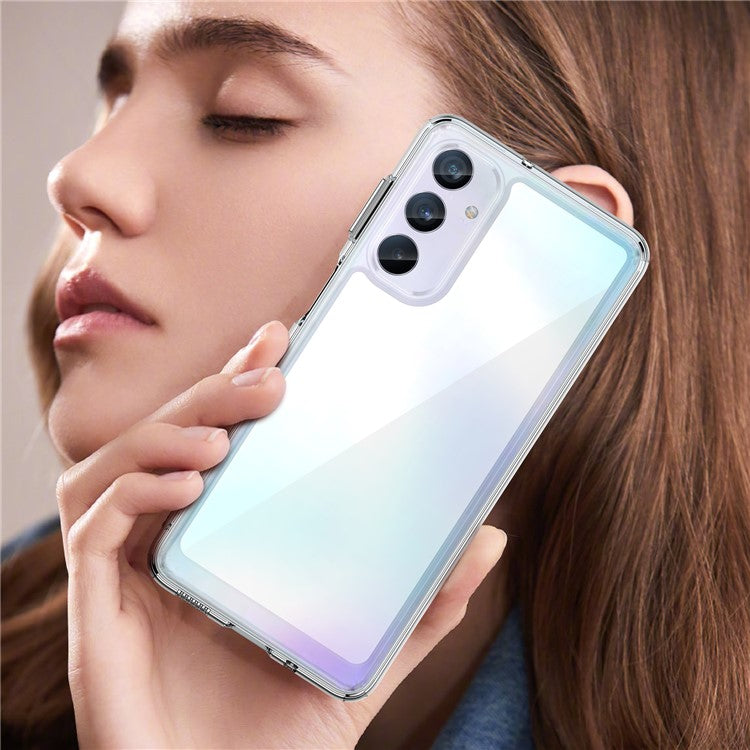 For Samsung Galaxy M54 5G / F54 5G TPU+Acrylic Back Phone Cover Clear Protective Case - Transparent