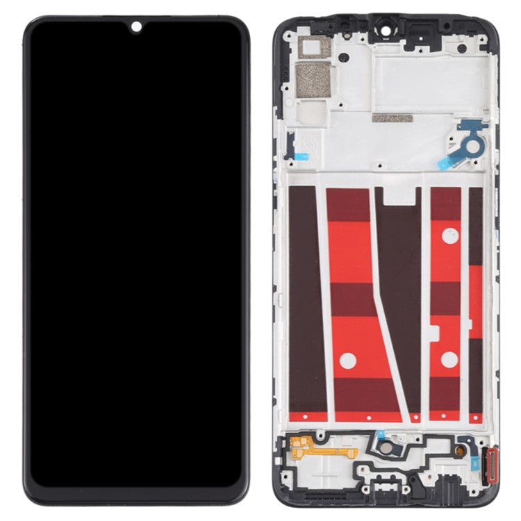 For OPPO A91 / Reno3 Grade C LCD Screen and Digitizer Assembly + Frame (TFT Technology) (without Logo)