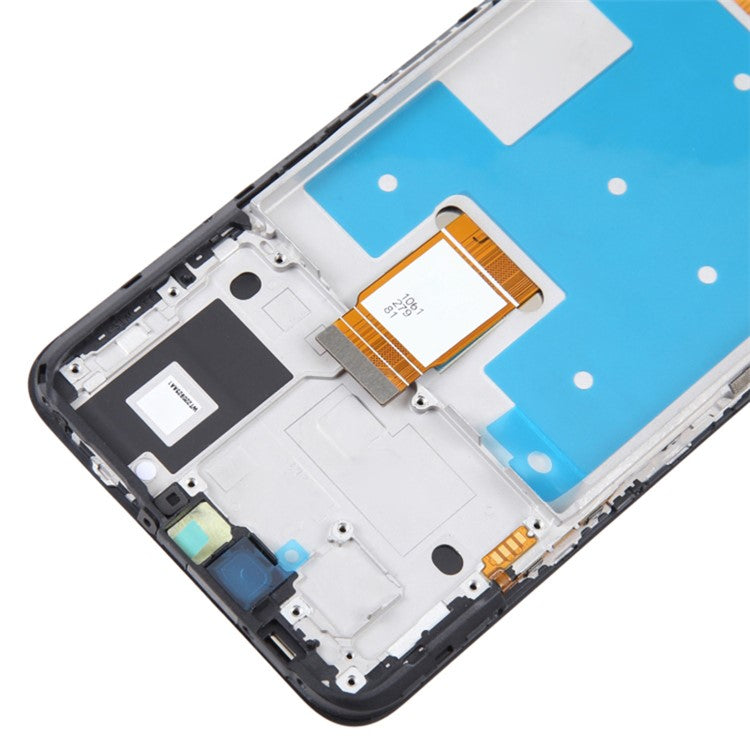For Honor X7a OEM Grade S LCD Screen and Digitizer Assembly + Frame Replacement Part (without Logo) - Silver