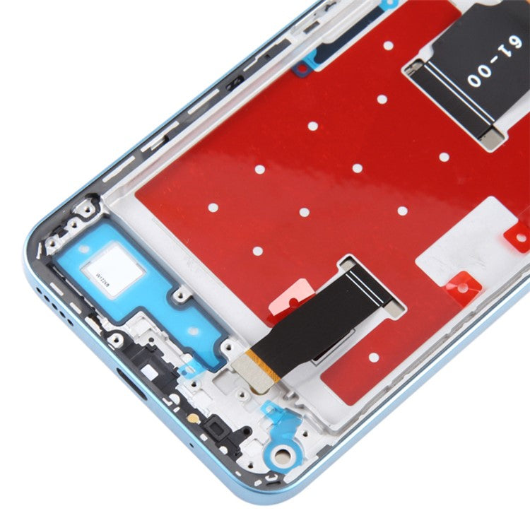 For Honor X8a 4G Grade C LCD Screen and Digitizer Assembly + Frame Repair Part (without Logo) - Blue