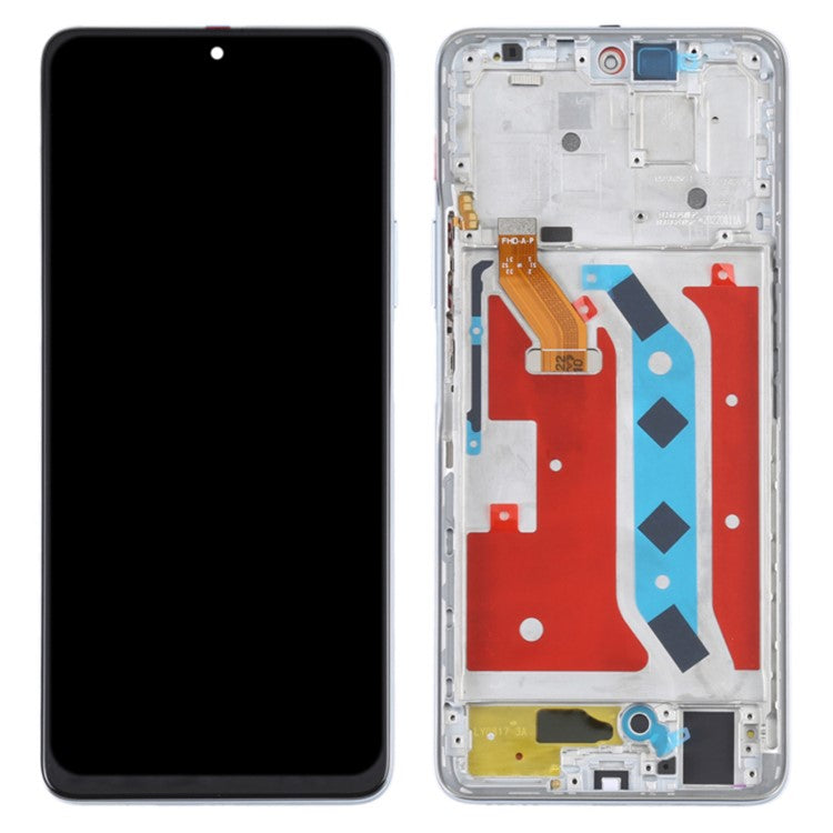 For Honor X30 5G OEM Grade S LCD Screen and Digitizer Assembly + Frame Replacement Part (without Logo) - Silver