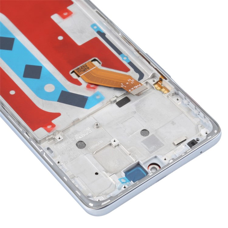 For Honor X30 5G OEM Grade S LCD Screen and Digitizer Assembly + Frame Replacement Part (without Logo) - Silver