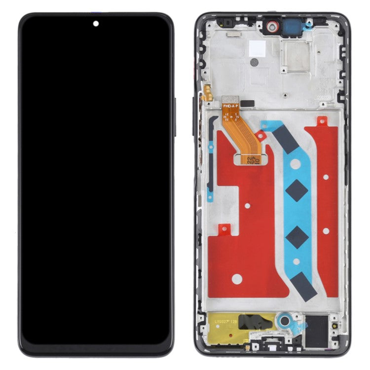 For Honor X30 5G Grade C LCD Screen and Digitizer Assembly + Frame Replacement Part (without Logo) - Black