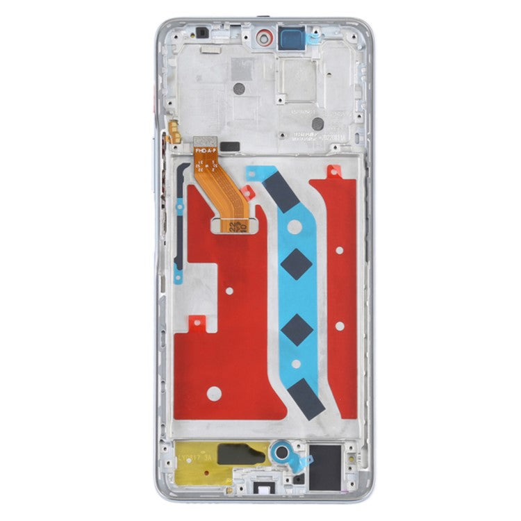 For Honor X30 5G Grade C LCD Screen and Digitizer Assembly + Frame Replacement Part (without Logo) - Silver