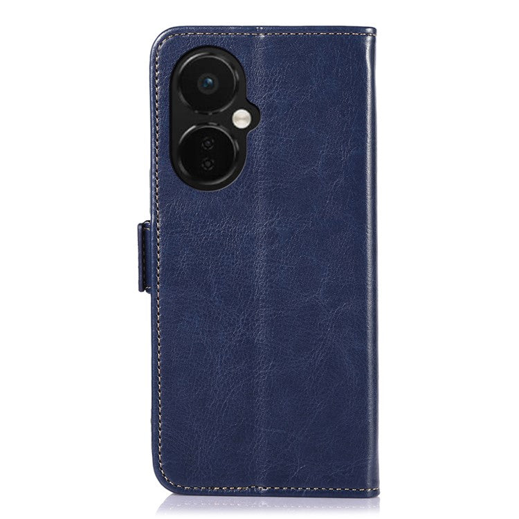ABEEL For OnePlus Nord CE 3 Lite 5G / Nord N30 5G PU Leather Case Crazy Horse Texture Wallet Stand Phone Cover - Blue