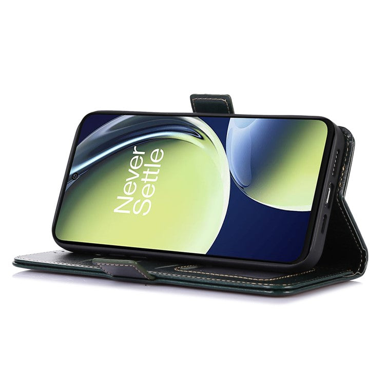 ABEEL For OnePlus Nord CE 3 Lite 5G / Nord N30 5G PU Leather Case Crazy Horse Texture Wallet Stand Phone Cover - Green