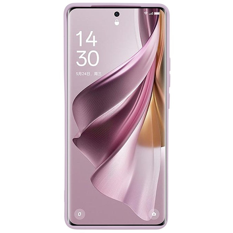 Soft TPU Phone Case for Oppo Reno10 Pro+ 5G , Precise Cutout Straight Edge Phone Cover - Purple