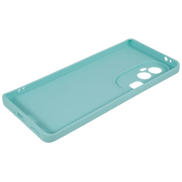 Soft TPU Phone Case for Oppo Reno10 Pro+ 5G , Precise Cutout Straight Edge Phone Cover - Baby Blue