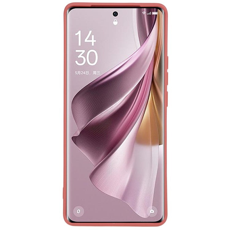 Soft TPU Phone Case for Oppo Reno10 Pro+ 5G , Precise Cutout Straight Edge Phone Cover - Hawthorn Red