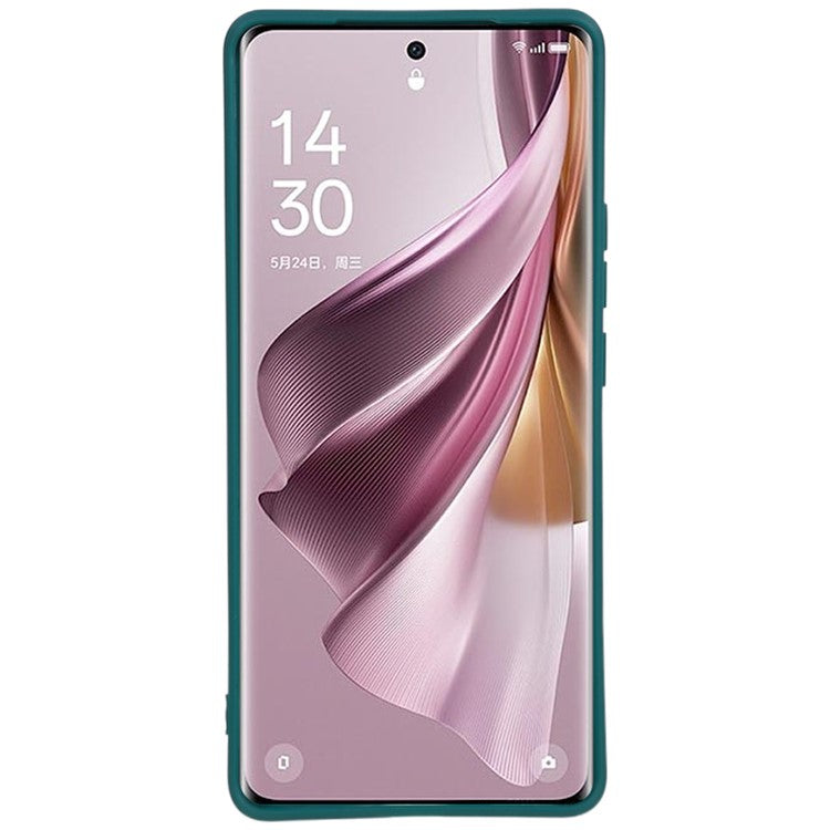 Soft TPU Phone Case for Oppo Reno10 Pro+ 5G , Precise Cutout Straight Edge Phone Cover - Army Green