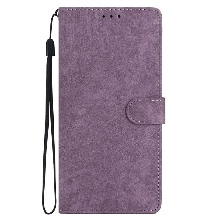 PU Leather Phone Case for Oppo Find X6 , Shockproof Skin-touch Wallet Stand Cover - Purple