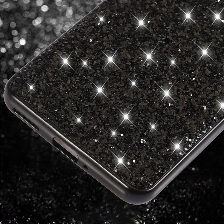 Protective Cover for OnePlus 11 5G Shiny Glitter Sequins Electroplating TPU Frame Hard PC Phone Case - Gold