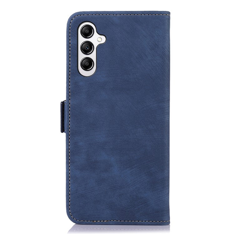 ABEEL For Samsung Galaxy M14 5G Anti-Fingerprint Wallet Cover Retro Texture PU Leather Phone Stand Case - Blue