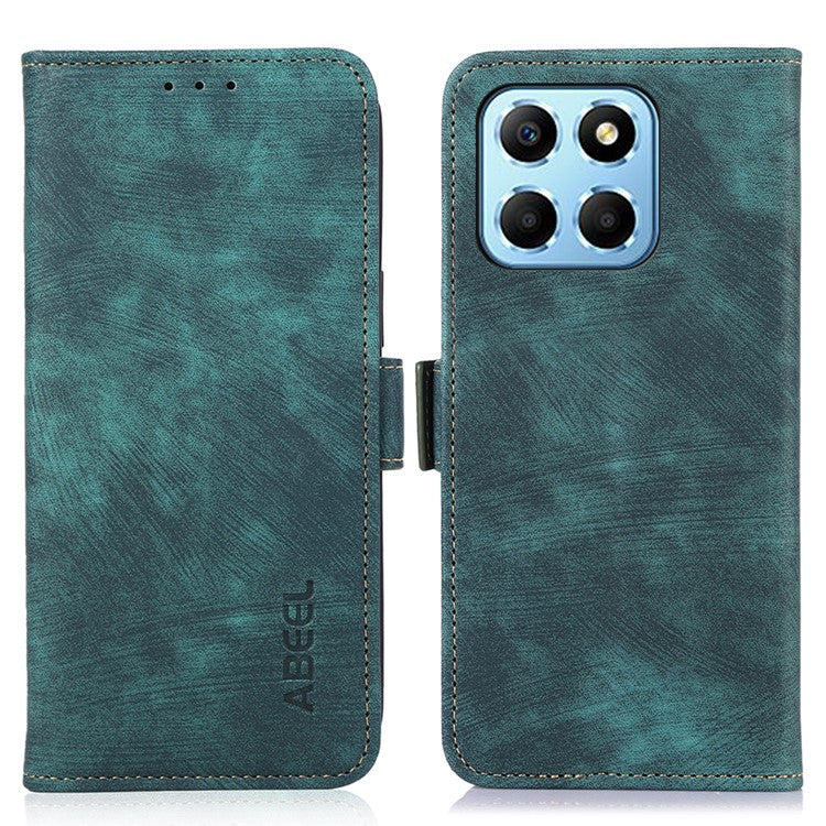 ABEEL For Honor X8 5G / 70 Lite 5G Retro Wallet Phone Case PU Leather Stand Phone Cover - Green