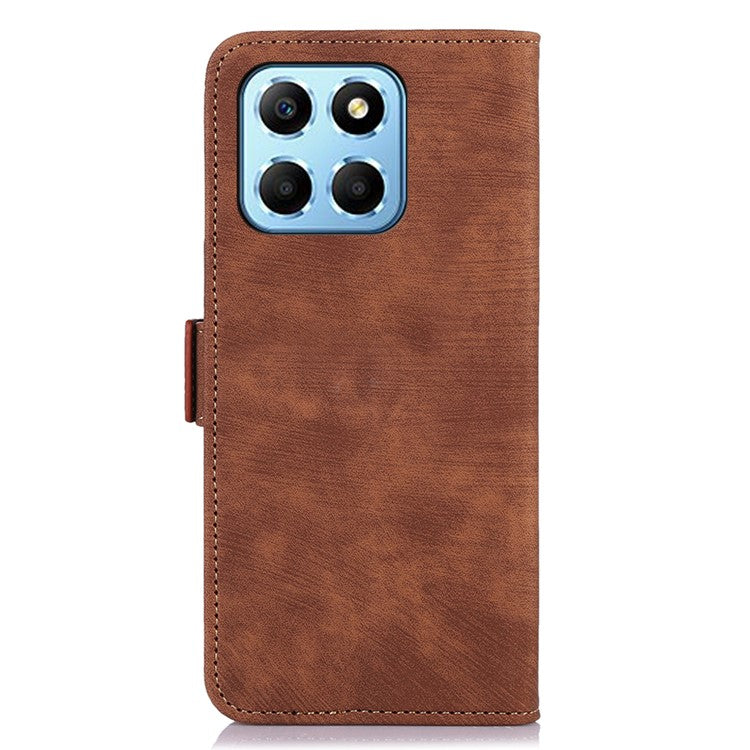 ABEEL For Honor X8 5G / 70 Lite 5G Retro Wallet Phone Case PU Leather Stand Phone Cover - Brown
