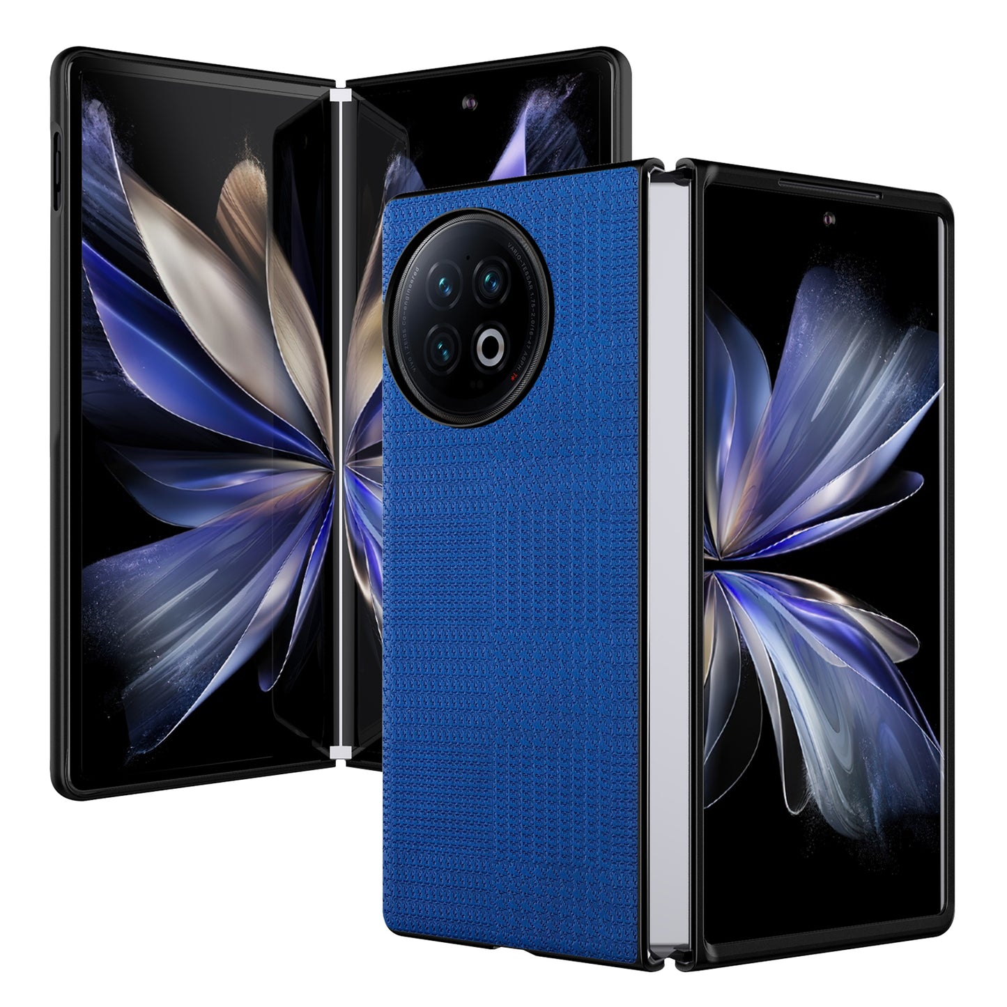 VILI TH Series For vivo X Fold2 Shockproof Case PU Leather Coated PC+TPU Protective Cellphone Cover - Blue