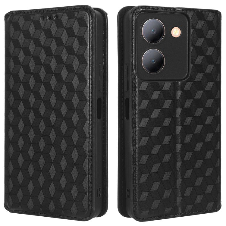 For vivo Y36 4G (Global) / Y36 5G (Global) / Y78 5G (China) / Y78m 5G / Y27 5G / Y27s 4G / Y77t 5G / Y78 5G PU Leather Case Phone Wallet - Black