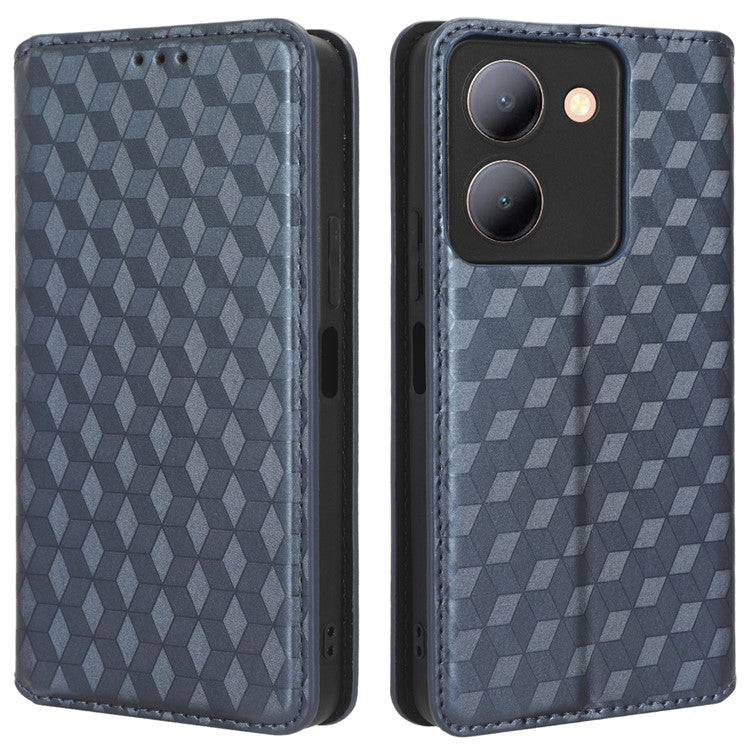 For vivo Y36 4G (Global) / Y36 5G (Global) / Y78 5G (China) / Y78m 5G / Y27 5G / Y27s 4G / Y77t 5G / Y78 5G PU Leather Case Phone Wallet - Blue