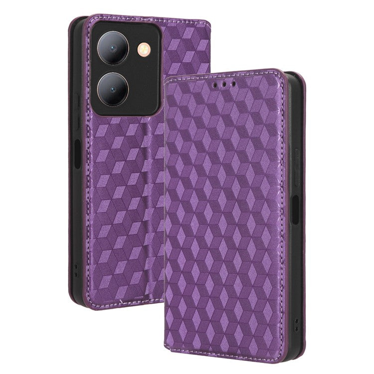 For vivo Y36 4G (Global) / Y36 5G (Global) / Y78 5G (China) / Y78m 5G / Y27 5G / Y27s 4G / Y77t 5G / Y78 5G PU Leather Case Phone Wallet - Purple