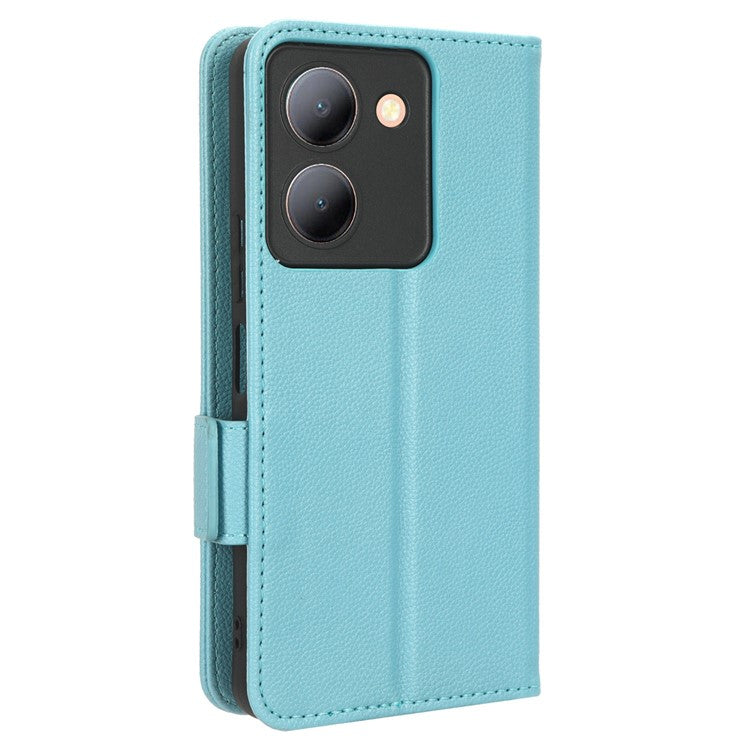For vivo Y36 4G (Global) / Y36 5G (Global) / Y78 5G (China) / Y78m 5G / Y27 5G / Y27s 4G / Y77t 5G / Y78 5G Leather Phone Wallet Case - Baby Blue