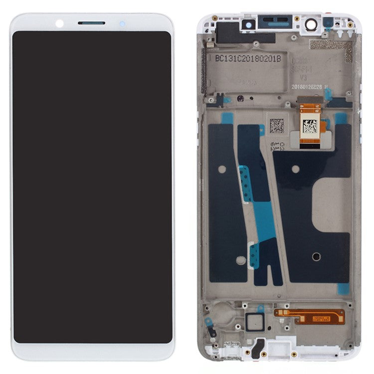 For Oppo A73 / F5 / F5 Youth Grade C LCD Screen and Digitizer Assembly + Frame Repair Part (without Logo) - White