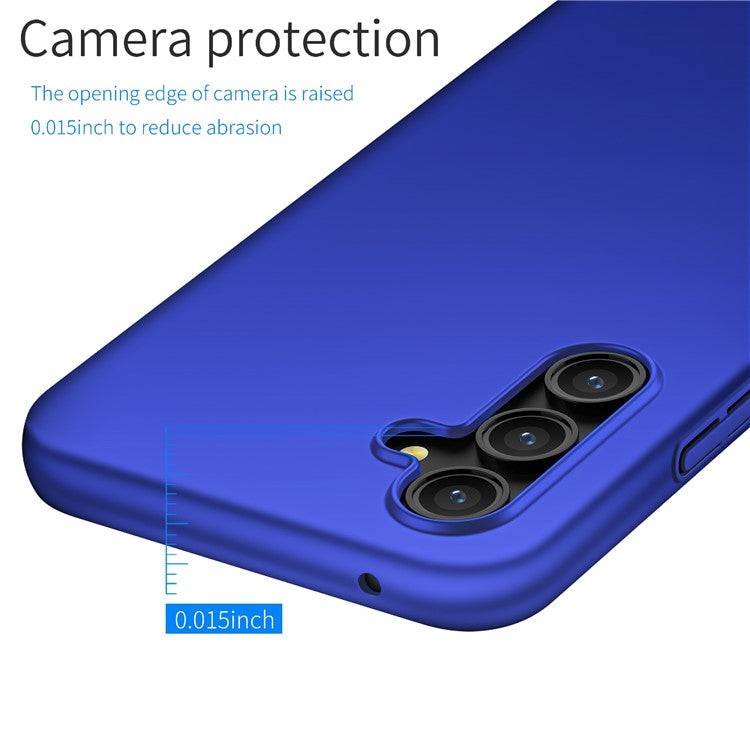 For Samsung Galaxy A54 5G Solid Color Drop-proof Cover Hard PC Cell Phone Case - Blue