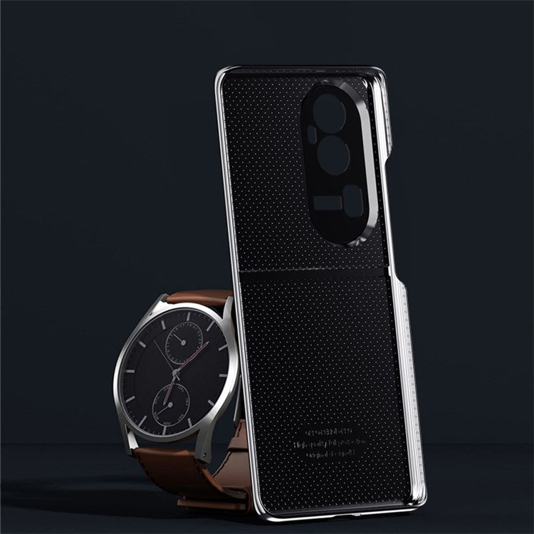 Shockproof Case for Oppo Reno10 Pro+ 5G Anti-Drop PU Leather PC Phone Cover - Black