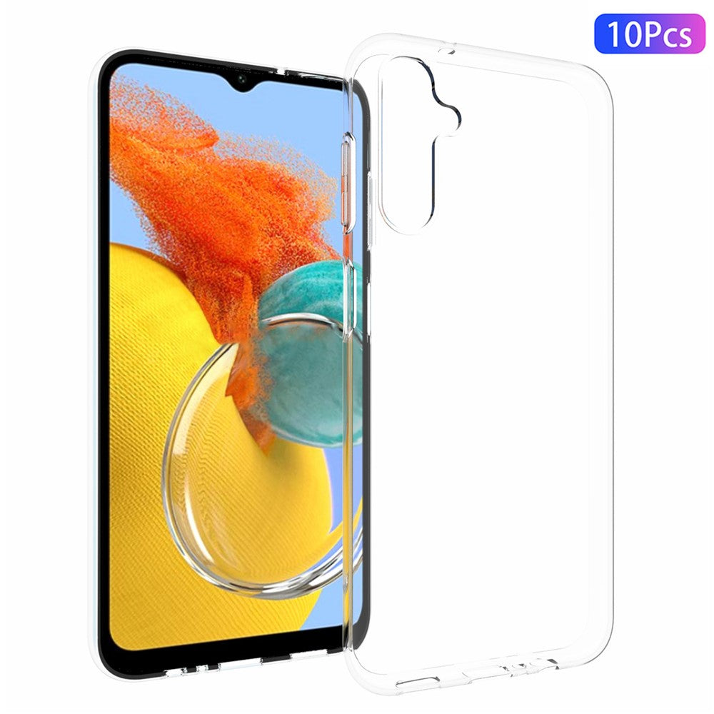 10Pcs / Pack For Samsung Galaxy M14 5G Phone TPU Case Inner Watermark-Free Transparent Cover