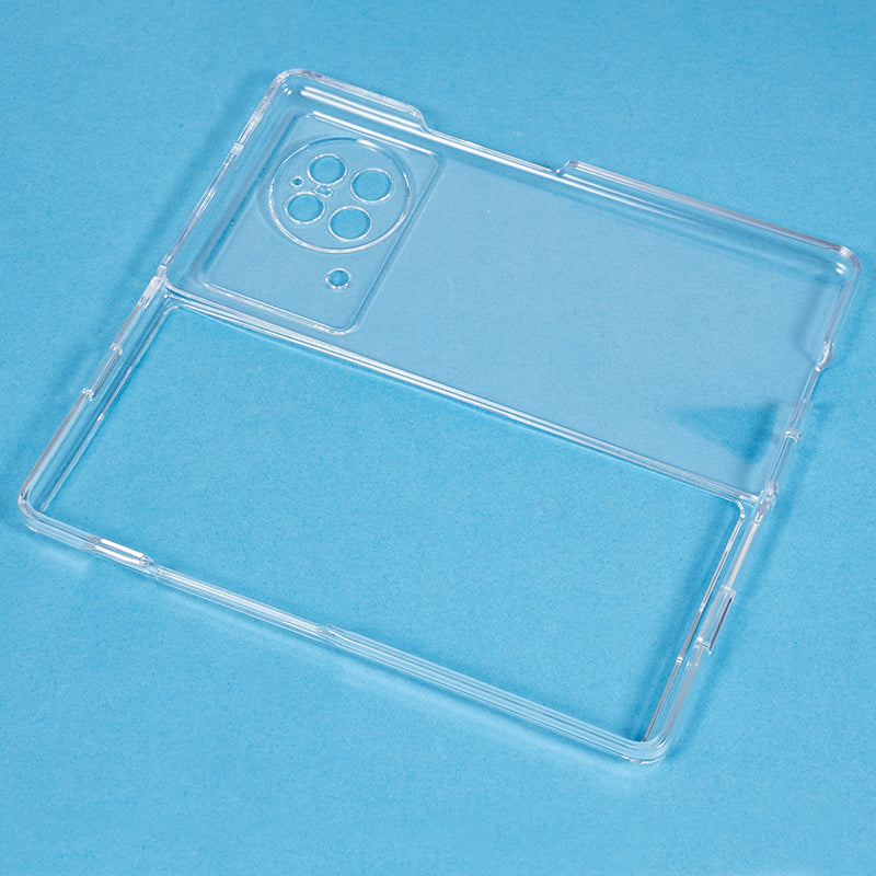 Crystal Clear Phone Case for vivo X Fold , Drop-proof Protection Hard PC Folding Phone Cover