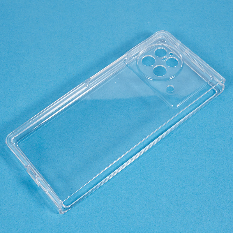 Crystal Clear Phone Case for vivo X Fold , Drop-proof Protection Hard PC Folding Phone Cover