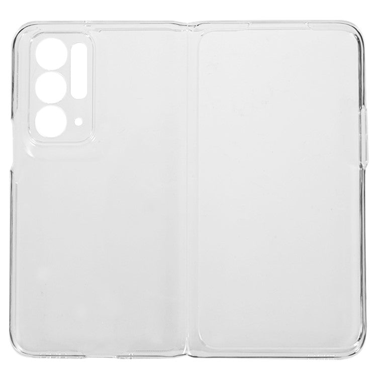 Transparent Folding Phone Case for Oppo Find N , Anti-drop PC Protective Phone Cover