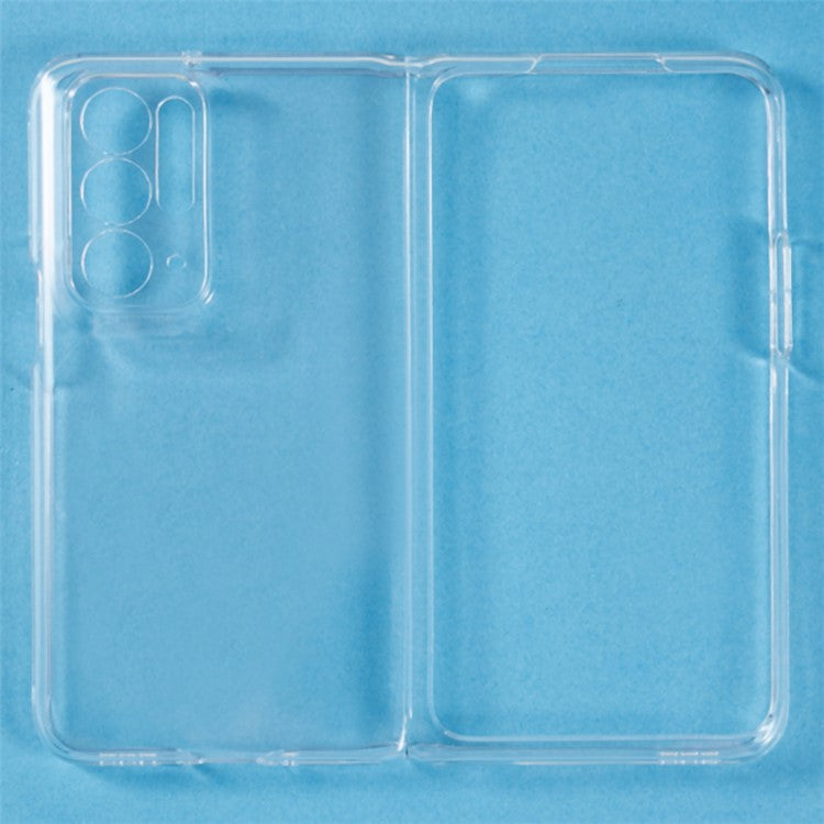 Transparent Folding Phone Case for Oppo Find N , Anti-drop PC Protective Phone Cover