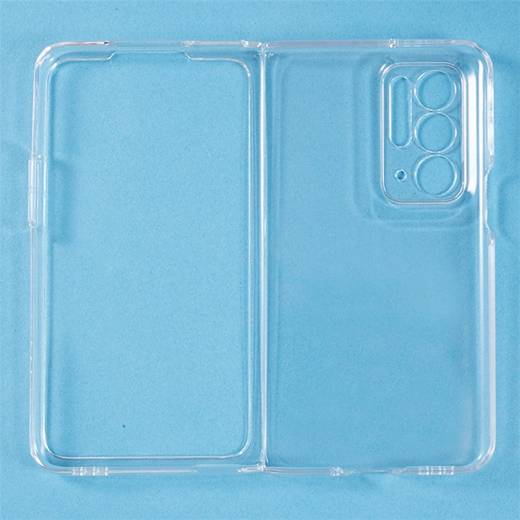 Transparent Folding Phone Case for Oppo Find N , Anti-drop PC Protective Phone Cover